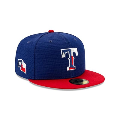 Blue Texas Rangers Hat - New Era MLB 2021 Spring Training 59FIFTY Fitted Caps USA0783649